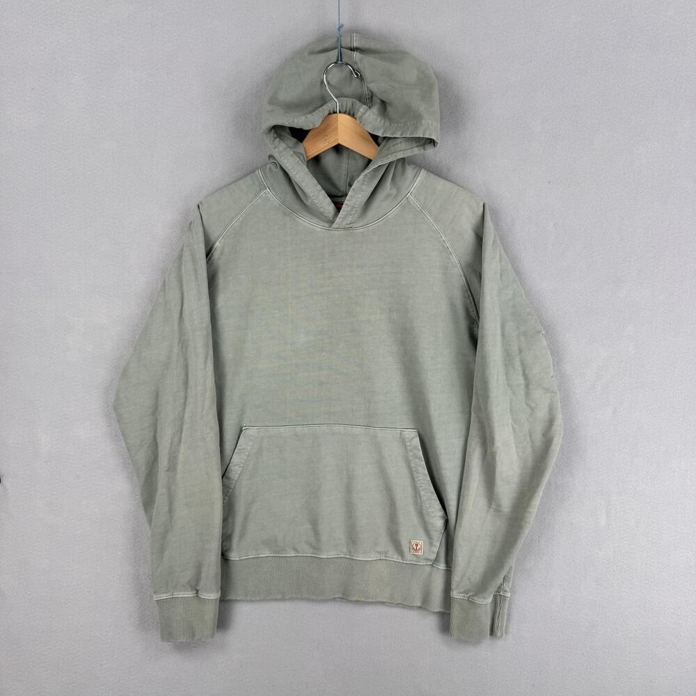 Iron And Resin Hoodie Mens Large Green 100% Cotton Pullover Kangaroo Pocket